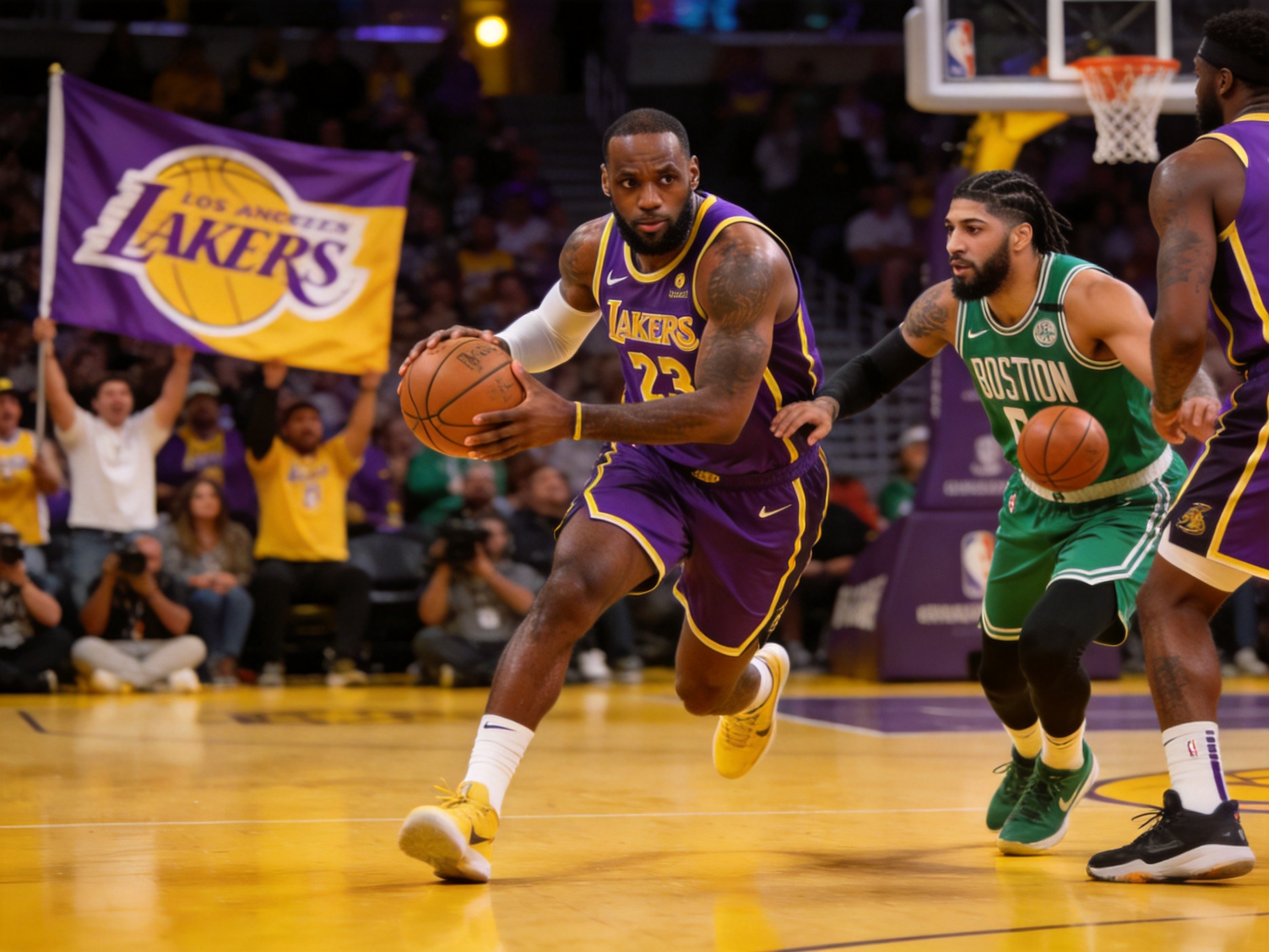 333体育NBA战报：湖人88-76凯尔特人，詹姆斯三双